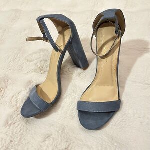 Dusty Blue Ankle Strap Heels